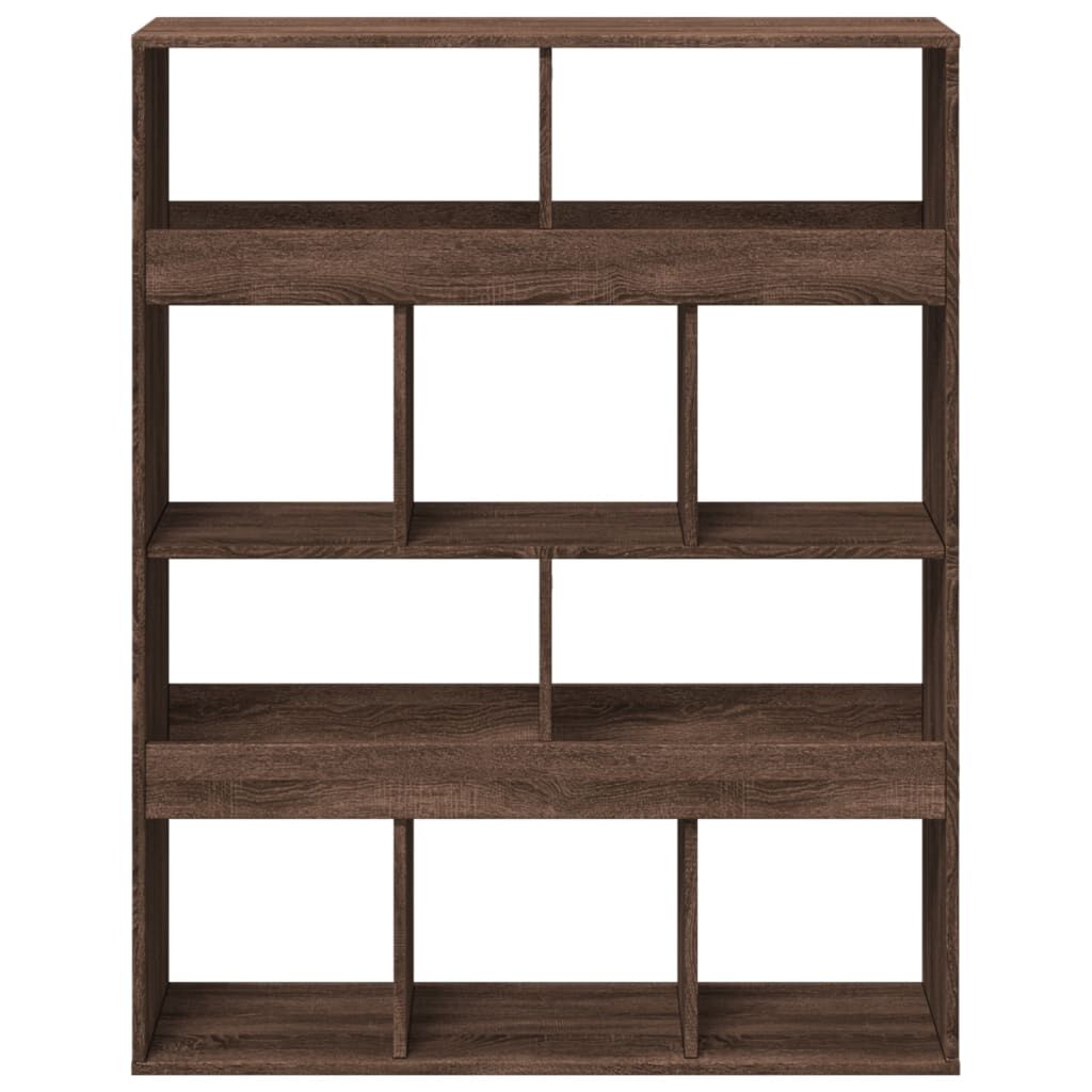 vidaXL Βιβλιοθήκη Καφέ Δρυς 100x33x125,5 εκ. από Επεξεργασμένο Ξύλο
