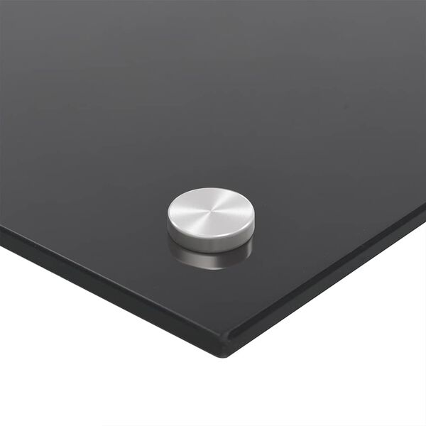 vidaXL Πλάτη Κουζίνας Μαύρη 90 x 60 εκ. από Ψημένο Γυαλί