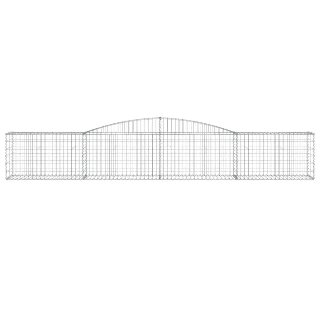 vidaXL Συρματοκιβώτια Τοξωτά 25 τεμ. 400x50x60/80 εκ. Γαλβαν. Ατσάλι