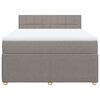 vidaXL &Kappa;&rho;&epsilon;&beta;ά&tau;&iota; Boxspring &mu;&epsilon; &Sigma;&tau;&rho;ώ&mu;&alpha; Taupe 140x190 &epsilon;&kappa;. &Upsilon;&phi;&alpha;&sigma;&mu;ά&tau;&iota;&nu;&omicron;