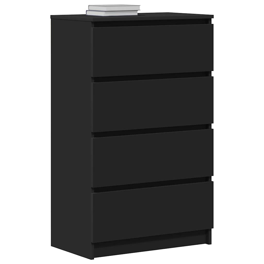 vidaXL Συρταριέρα Μαύρη 60 x 35 x 98,5 εκ. από Επεξεργασμένο Ξύλο