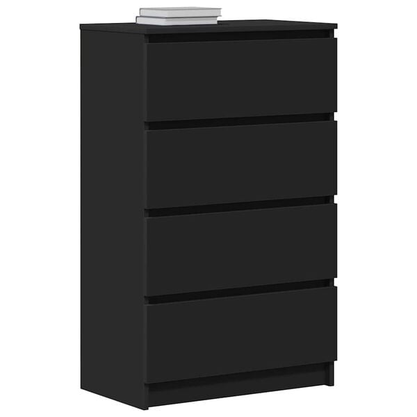 vidaXL Συρταριέρα Μαύρη 60 x 35 x 98,5 εκ. από Επεξεργασμένο Ξύλο