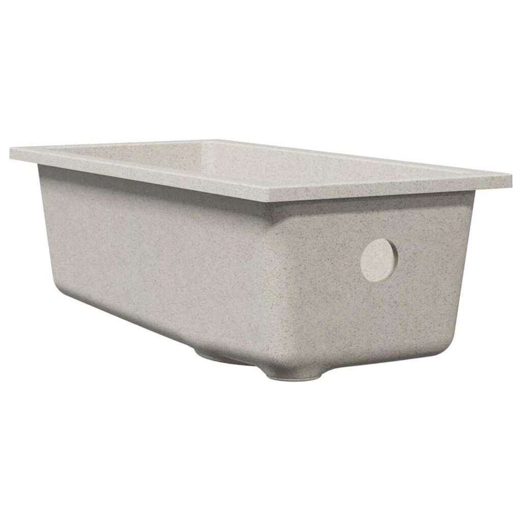 vidaXL Σιντρινο κουζίνας Μπεζ 21 x 44 x 14 εκ. Γρανίτης