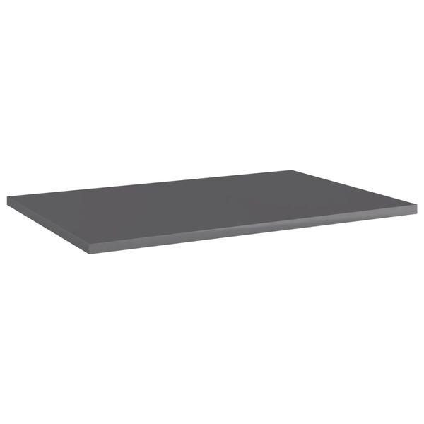 vidaXL Ράφια Βιβλιοθήκης 4 τεμ. Γυαλ. Γκρι 60x40x1,5 εκ. Μοριοσανίδα