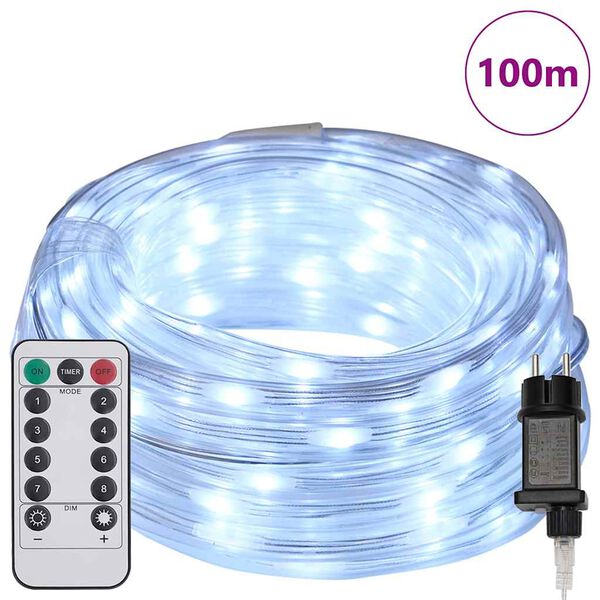 vidaXL Φωτιστικό Συρματόσχοινο με 2400 LED Κρύο Λευκό 100 m PVC