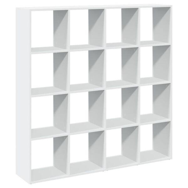 vidaXL Βιβλιοθήκη Λευκή 137,5x29x137,5 εκ. από Επεξεργασμένο Ξύλο