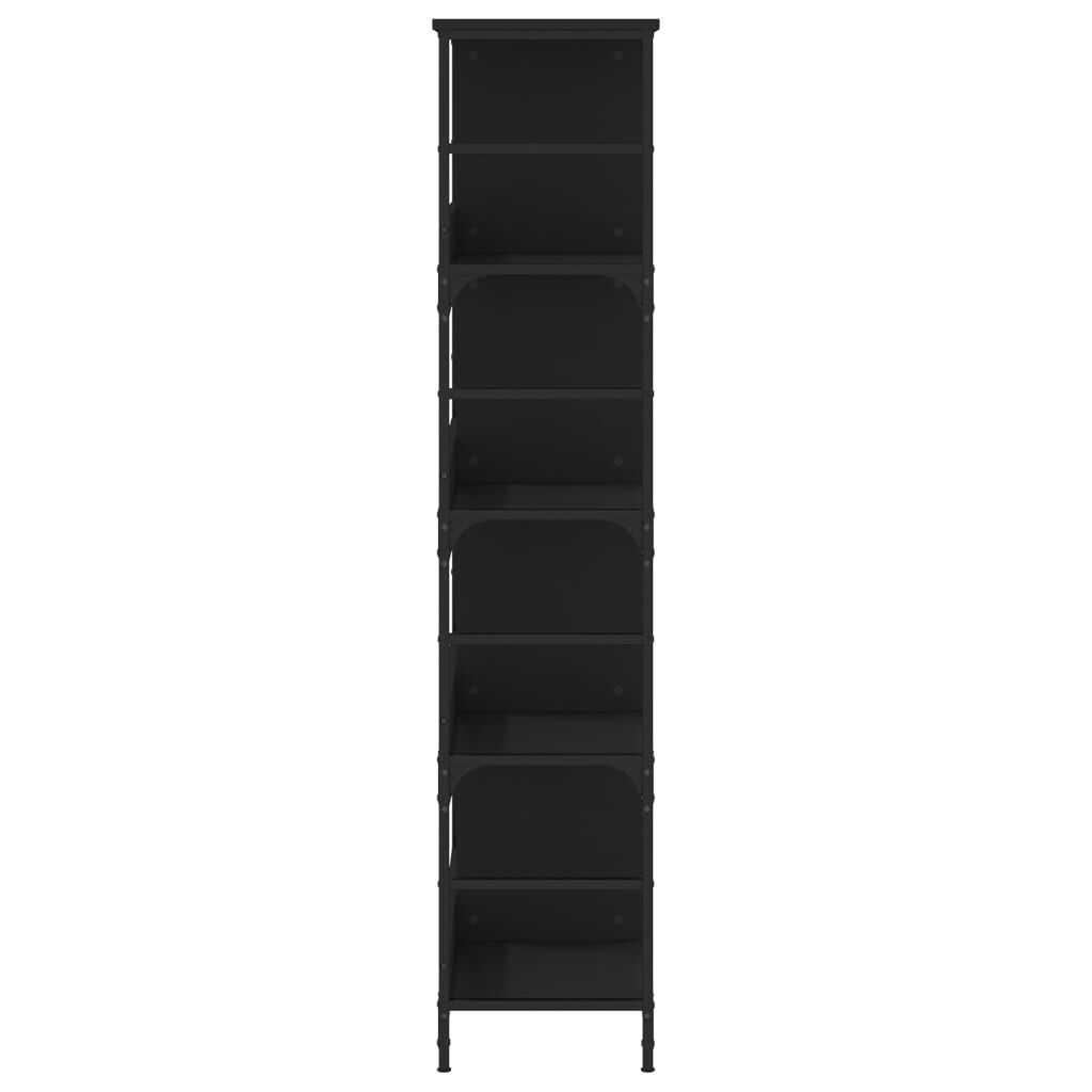 vidaXL Βιβλιοθήκη Μαύρη 78,5x33x153 εκ. από Επεξεργασμένο Ξύλο