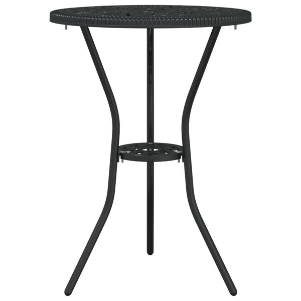 vidaXL Σετ Μπιστρό Κήπου 3 pcs Μαύρο Αλουμίνιο