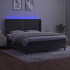 vidaXL &Kappa;&rho;&epsilon;&beta;ά&tau;&iota; Boxspring &mu;&epsilon; &Sigma;&tau;&rho;ώ&mu;&alpha; & LED &Sigma;&kappa;. &Gamma;&kappa;&rho;&iota; 180x200&epsilon;&kappa;. &Beta;&epsilon;&lambda;&omicron;ύ&delta;&iota;&nu;&omicron;