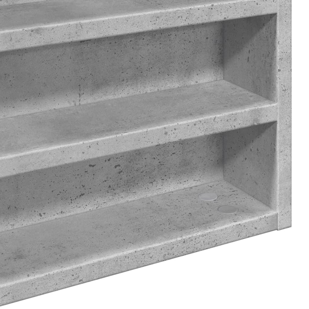 vidaXL Βιτρίνα Γκρι Σκυροδέματος 80x8,5x58 εκ. από Επεξεργασμένο Ξύλο