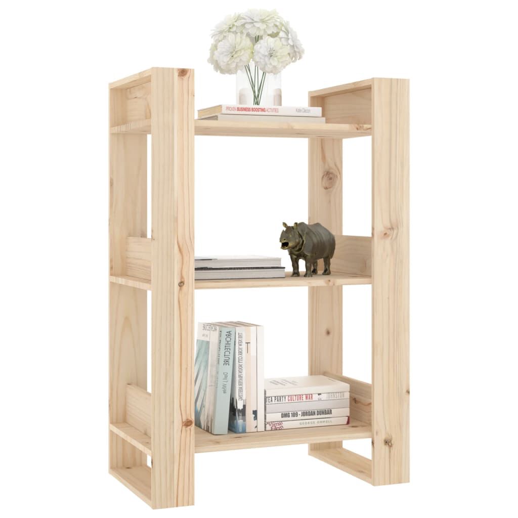 vidaXL Βιβλιοθήκη / Διαχωριστικό Χώρου 60x35x91 εκ. Μασίφ Ξύλο Πεύκου