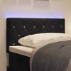 vidaXL Κεφαλάρι LED με φώτα λωρίδας LED Argyle Μαύρο 80 cm Βελούδο
