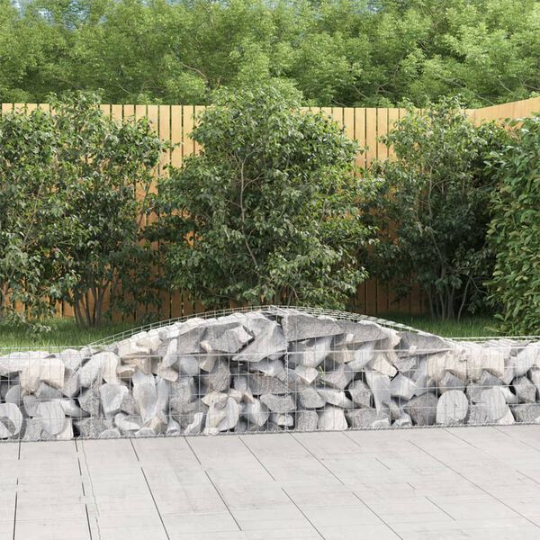 vidaXL Συρματοκιβώτια Τοξωτά 15 τεμ. 400x50x40/60 εκ. Γαλβαν. Ατσάλι