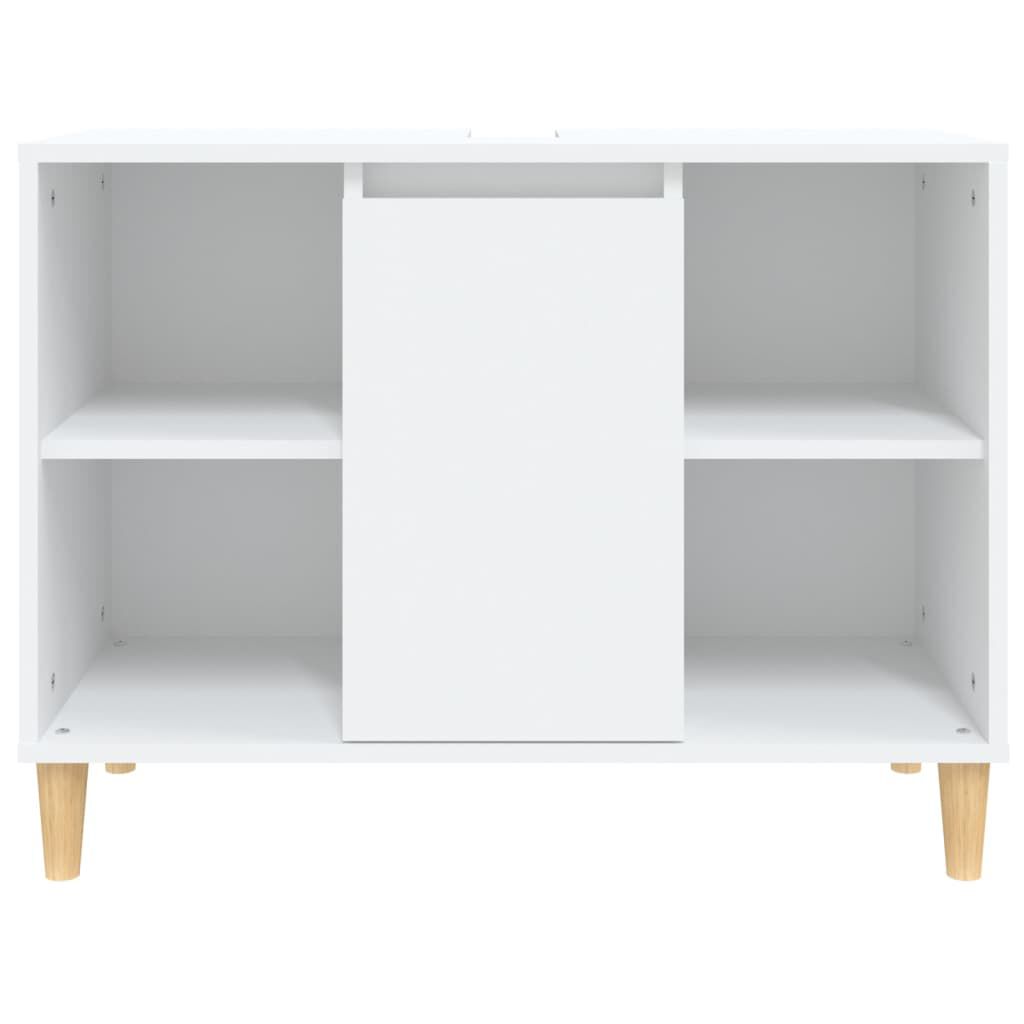 vidaXL Ντουλάπι Νιπτήρα Λευκό 80 x 33 x 60 εκ. Επεξεργασμένο Ξύλο