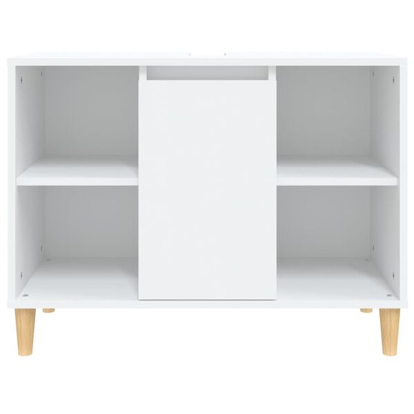 vidaXL Ντουλάπι Νιπτήρα Λευκό 80 x 33 x 60 εκ. Επεξεργασμένο Ξύλο