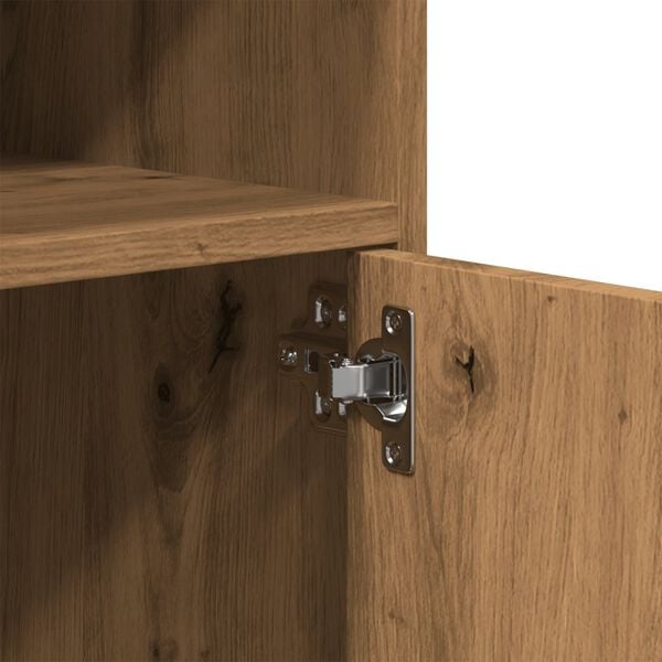 vidaXL Ντουλάπι Τροχήλατο Αρτισιανή Δρυς 60x48x81 εκ. από Επεξ. Ξύλο