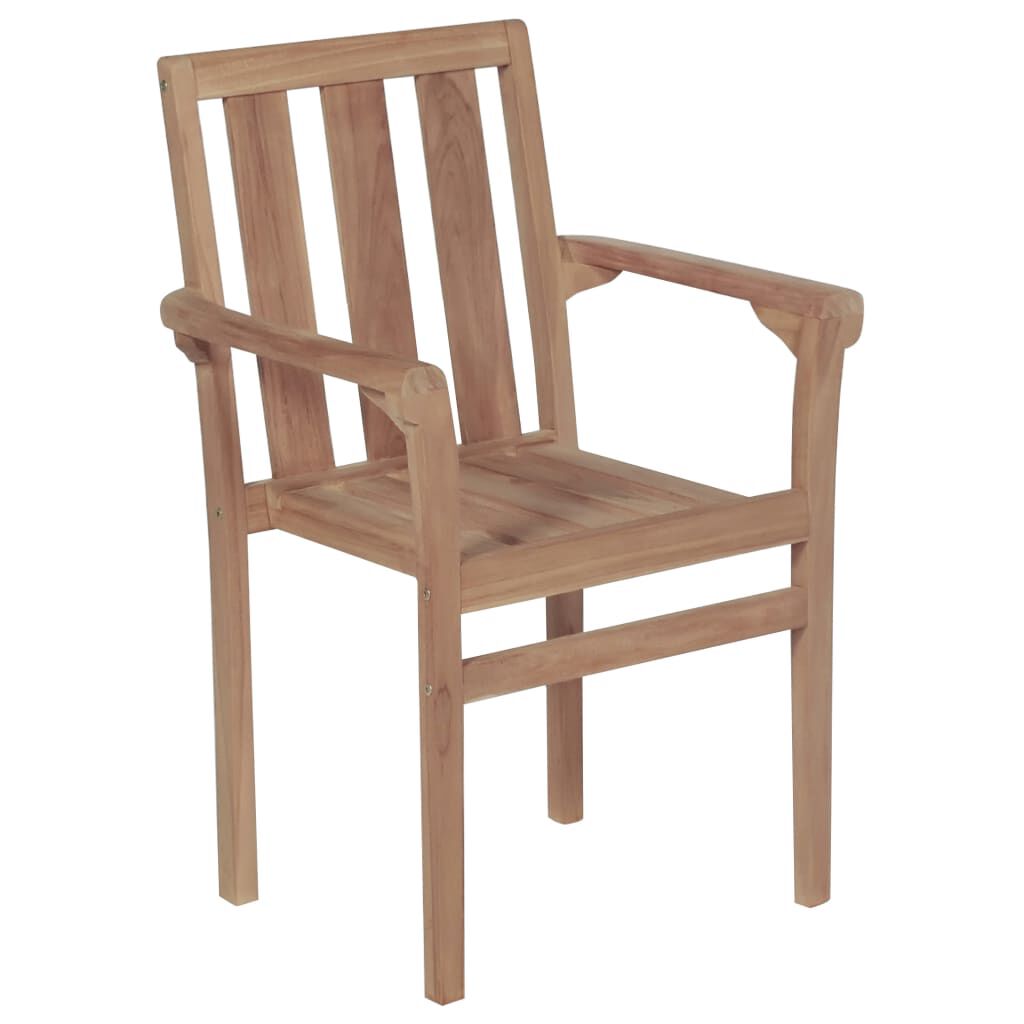vidaXL Καρέκλες Κήπου 2 τεμ. Μασίφ Ξύλο Teak με Φωτ. Πράσινα Μαξιλάρια