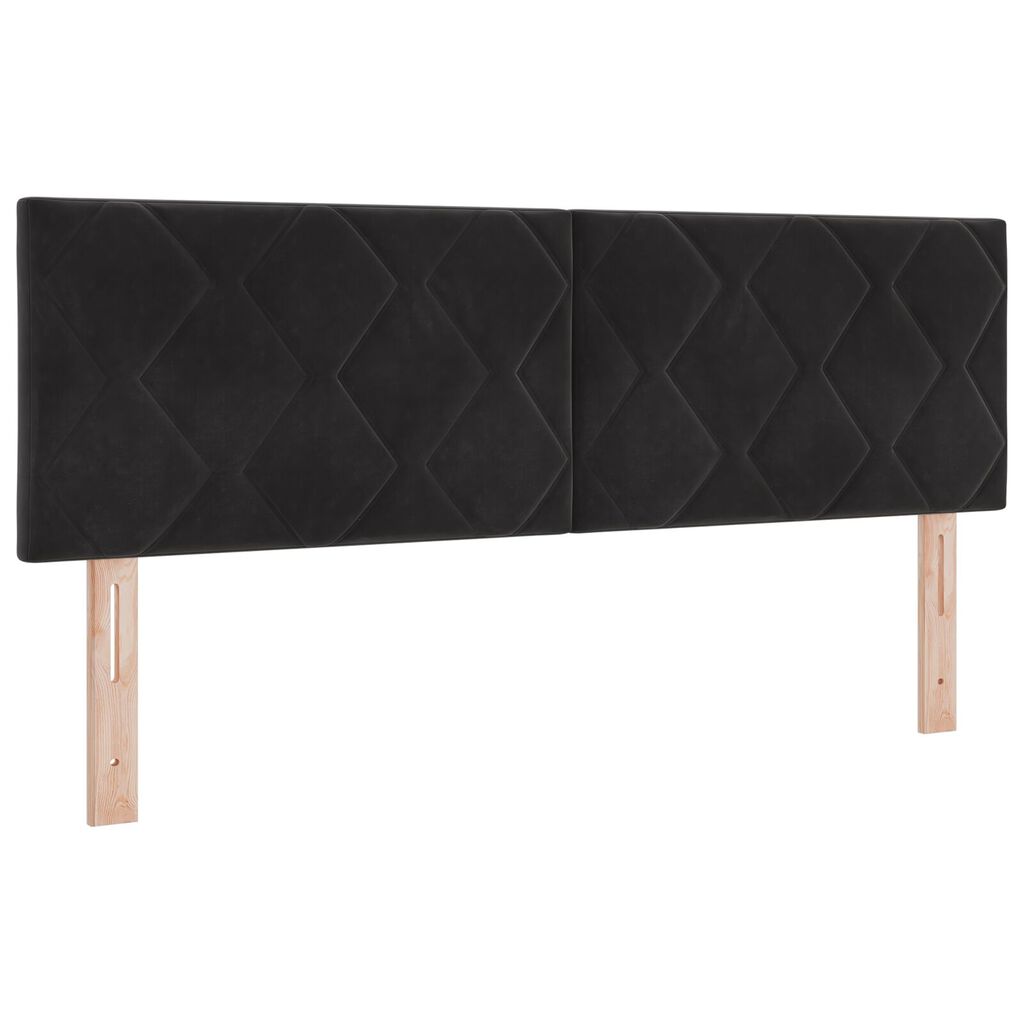 κρεβάτι box spring vidaXL με στρώμα Μαύρο 140x200 εκ. Βελούδο