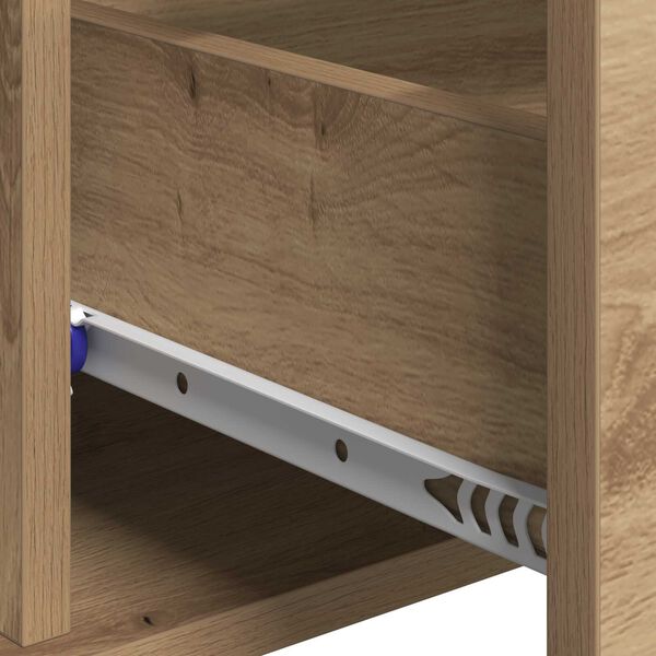 vidaXL Πλαϊνό γραφείο artisan δρυς 60 x 31 x 70 εκ Επεξεργασμένο ξύλο