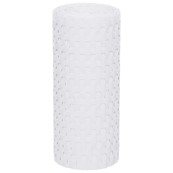 vidaXL Διαχωριστικό Βεράντας 5 τεμ. Λευκό 255x19 εκ. Συνθετικό Ρατάν