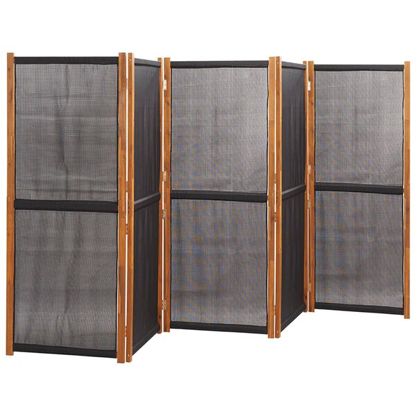 vidaXL Διαχωριστικό Δωματίου με 5 Πάνελ Μαύρο 350 x 180 εκ.