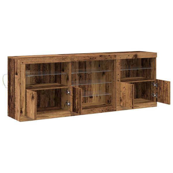 vidaXL Πλαϊνό γραφείο Παλαιό ξύλο 181.5 x 37 x 67 εκ.