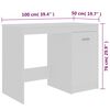 vidaXL Γραφείο Λευκό 100 x 50 x 76 εκ. από Επεξ. Ξύλο