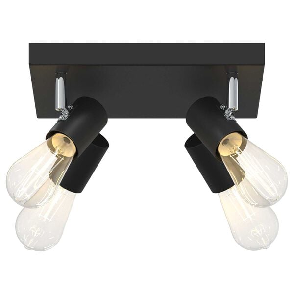 vidaXL Φωτιστικό οροφής 4 Way Adjustable Μαύρο E27