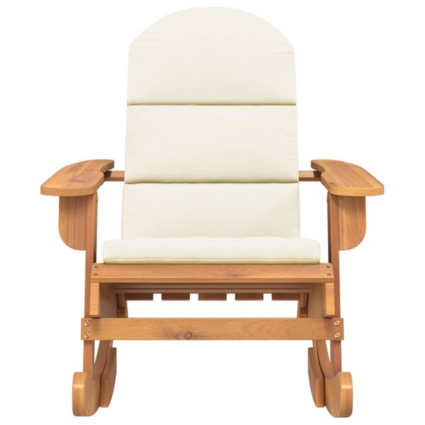 vidaXL Καρέκλα Κουνιστή Adirondack με Μαξιλάρια από Μασίφ Ξύλο Ακακίας