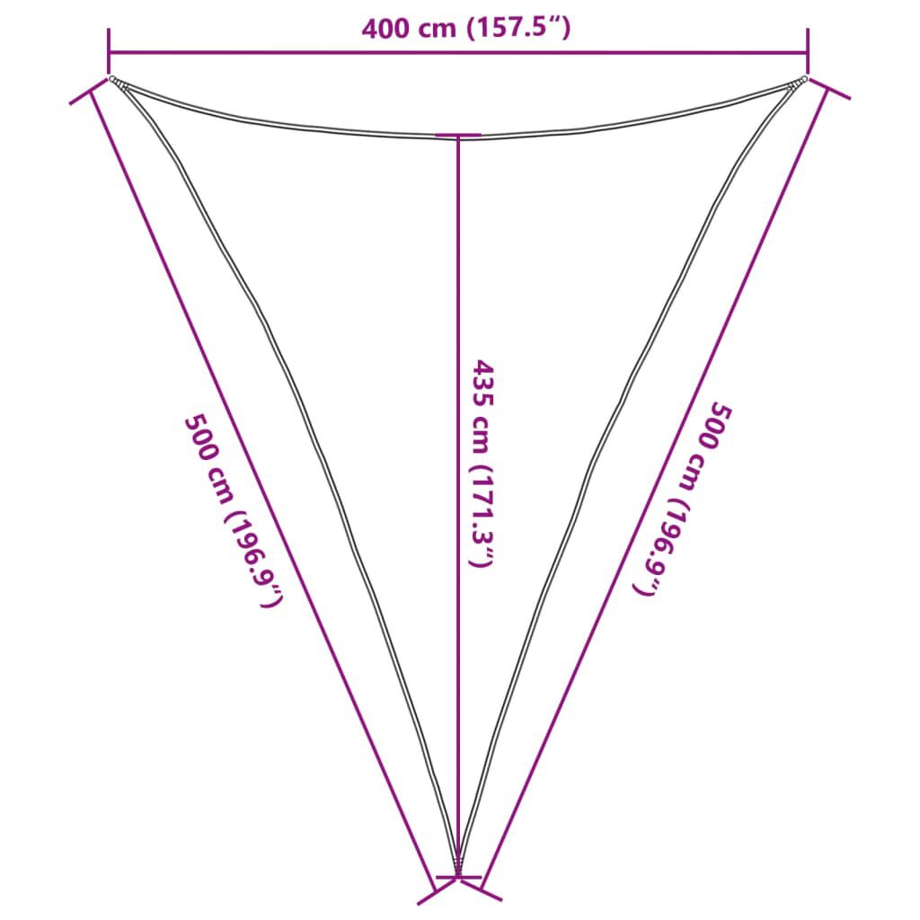 vidaXL Πανί Σκίασης Μαύρο 4 x 5 x 5 μ. από HDPE 160 γρ./μ²