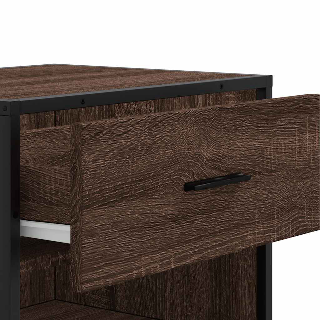 vidaXL Ράφι παπουτσιών καφέ δρυς 48x38x97,5 cm Κατασκευασμένο ξύλο