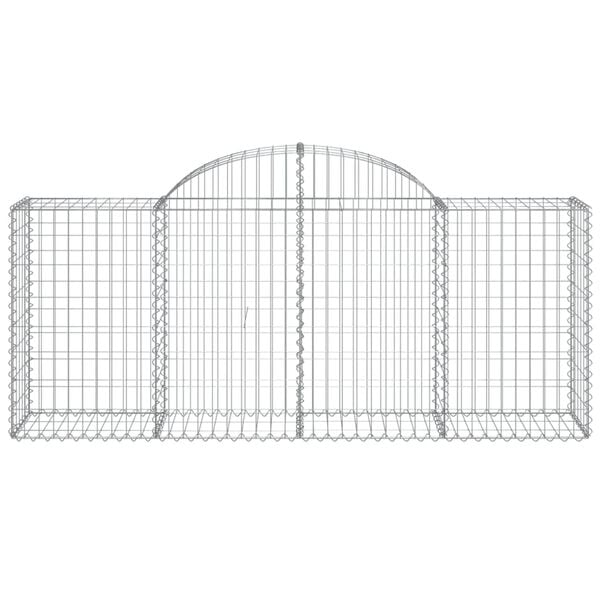 vidaXL Συρματοκιβώτια Τοξωτά 5 τεμ. 200x50x80/100 εκ. Γαλβαν. Ατσάλι