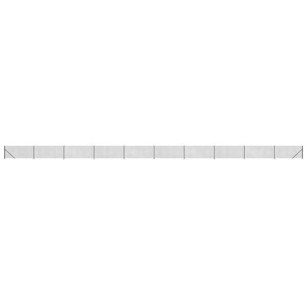 vidaXL Συρματόπλεγμα Περίφραξης Ανθρακί 1,1 x 25 μ. με Βάσεις Φλάντζα