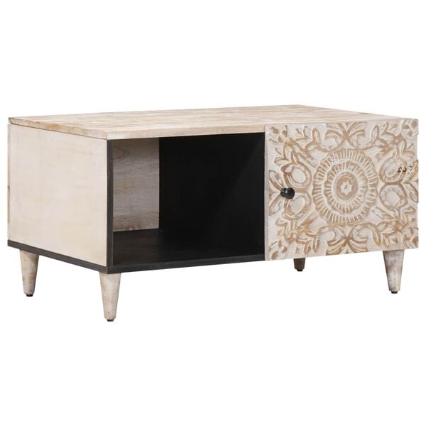 vidaXL &Tau;&rho;&alpha;&pi;&epsilon;&zeta;ά&kappa;&iota; &sigma;&alpha;&lambda;&omicron;&nu;&iota;&omicron;ύ &Lambda;&epsilon;&upsilon;&kappa;ό 80 x 50 x 40 cm &Sigma;&tau;&epsilon;&rho;&epsilon;ό &xi;ύ&lambda;&omicron; &mu;ά&nu;&gamma;&kappa;&omicron;