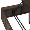 vidaXL Ξαπλώστρα με πλωτό μαξιλάρι Brown Poly Rattan