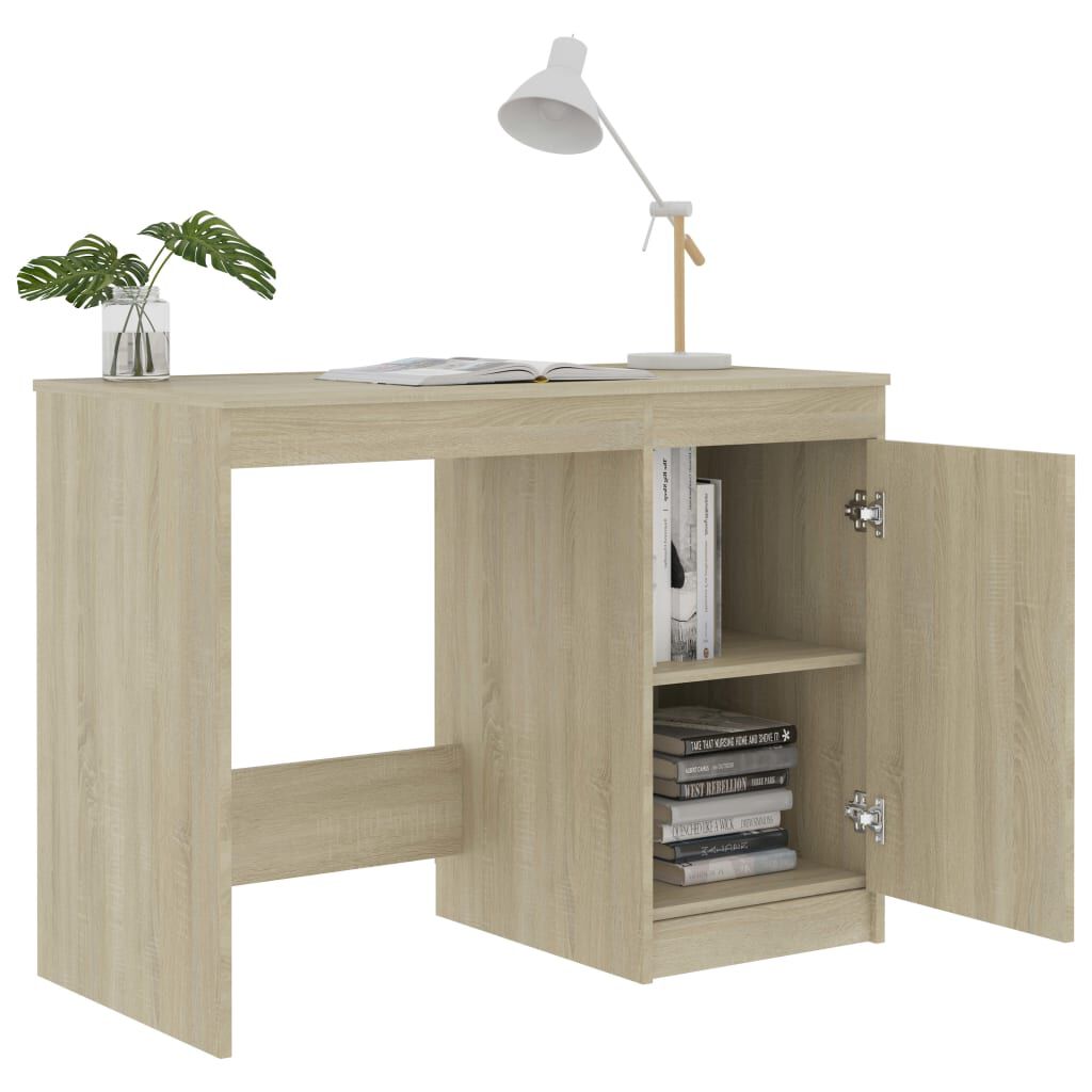vidaXL Γραφείο Χρώμα Sonoma Δρυς 100 x 50 x 76 εκ. από Επεξ. Ξύλο