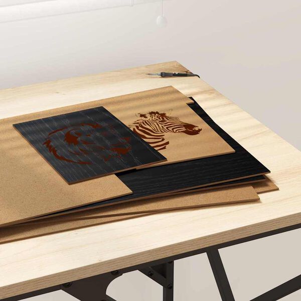 vidaXL Πίνακες Διακόσμησης 12 pcs Μαύρη δρυς 30 x 42 x 0.3 εκ