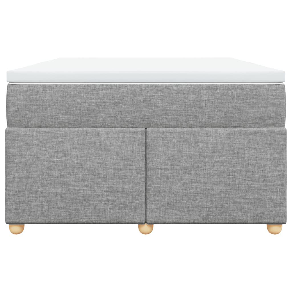 vidaXL Κρεβάτι Boxspring με Στρώμα Ανοιχτό Γκρι 120x200 εκ. Υφασμάτινο