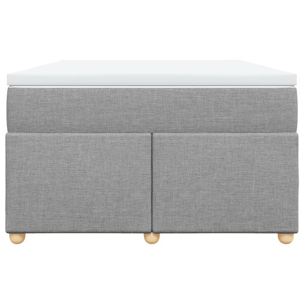 vidaXL Κρεβάτι Boxspring με Στρώμα Ανοιχτό Γκρι 120x200 εκ. Υφασμάτινο