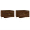 vidaXL &Tau;&rho;&alpha;&pi;&epsilon;&zeta;ά&kappa;&iota;&alpha; &Sigma;&alpha;&lambda;&omicron;&nu;&iota;&omicron;ύ 2 &tau;&epsilon;&mu; Brown Oak 50x50x40 &epsilon;&kappa; &Epsilon;&pi;&epsilon;&xi;. &Xi;ύ&lambda;&omicron;