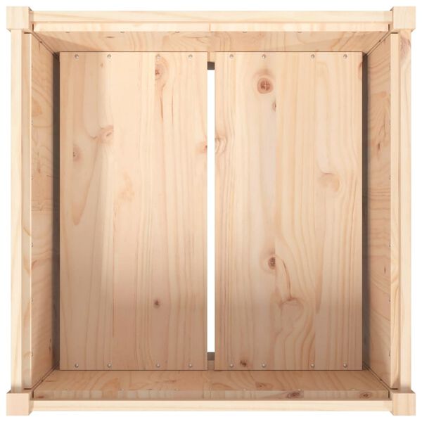 vidaXL Ζαρντινιέρα 70 x 70 x 70 εκ. από Μασίφ Ξύλο Πεύκου