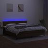 vidaXL &Kappa;&rho;&epsilon;&beta;ά&tau;&iota; Boxspring &mu;&epsilon; &Sigma;&tau;&rho;ώ&mu;&alpha; & LED &Sigma;&kappa;.&Kappa;&alpha;&phi;έ 160x200 &epsilon;&kappa; &Upsilon;&phi;&alpha;&sigma;&mu;ά&tau;&iota;&nu;&omicron;