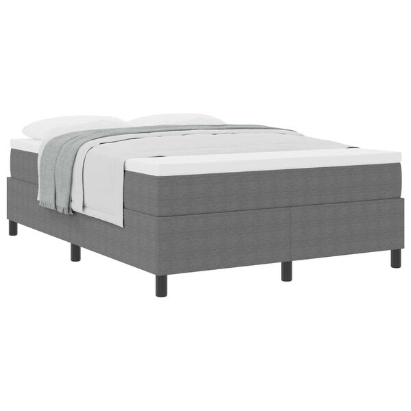 vidaXL Κρεβάτι box spring με στρώμα σε ανοιχτό γκρι, 140 x 200 εκ, από βελούδο.