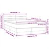 vidaXL &Kappa;&rho;&epsilon;&beta;ά&tau;&iota; Boxspring &mu;&epsilon; &Sigma;&tau;&rho;ώ&mu;&alpha; & LED &Sigma;&kappa;&omicron;ύ&rho;&omicron; &Mu;&pi;&lambda;&epsilon; 140x210 &epsilon;&kappa;. &Beta;&epsilon;&lambda;&omicron;ύ&delta;&iota;&nu;&omicron;