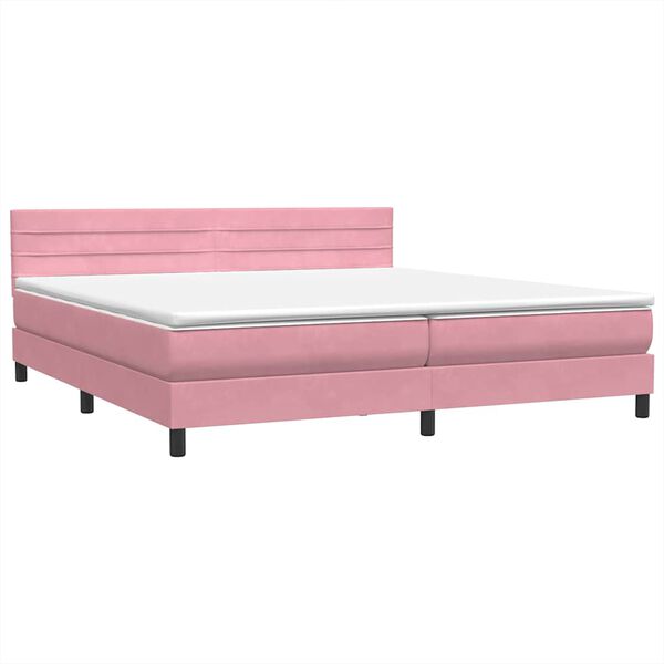 vidaXL &Kappa;&rho;&epsilon;&beta;ά&tau;&iota; Boxspring &mu;&epsilon; &Sigma;&tau;&rho;ώ&mu;&alpha; &Rho;&omicron;&zeta; 200x210 &epsilon;&kappa;. &Beta;&epsilon;&lambda;&omicron;ύ&delta;&iota;&nu;&omicron;