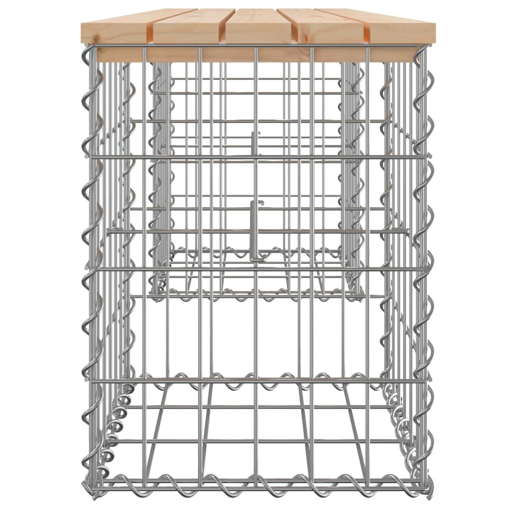 vidaXL Παγκάκι Κήπου Συρματοκιβώτιο 103x31x42εκ. από Μασίφ Ξύλο Πεύκου