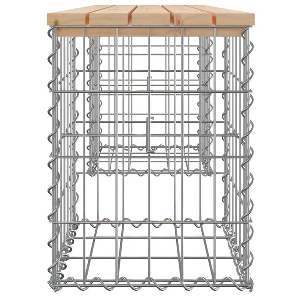 vidaXL Παγκάκι Κήπου Συρματοκιβώτιο 103x31x42εκ. από Μασίφ Ξύλο Πεύκου
