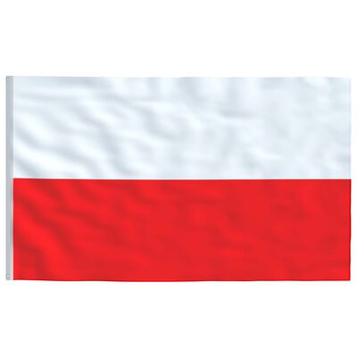 vidaXL Σημαία Πολωνίας 4 μ. με Ιστό Αλουμινίου