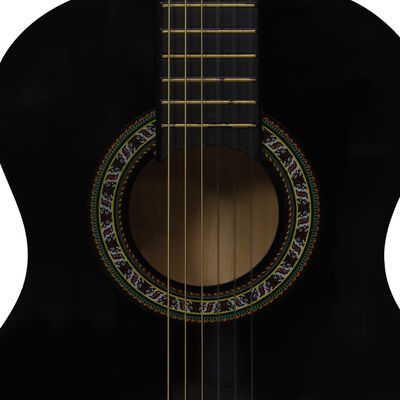 vidaXL Κλασική Κιθάρα για Αρχάριους και Παιδιά Μαύρη 1/2 34"