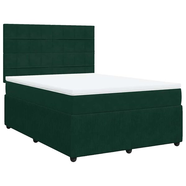 vidaXL &Kappa;&rho;&epsilon;&beta;ά&tau;&iota; Boxspring &mu;&epsilon; &Sigma;&tau;&rho;ώ&mu;&alpha; &Sigma;&kappa;&omicron;ύ&rho;&omicron; &Pi;&rho;ά&sigma;&iota;&nu;&omicron; 160x200&epsilon;&kappa;. &Beta;&epsilon;&lambda;&omicron;ύ&delta;&iota;&nu;&omicron;
